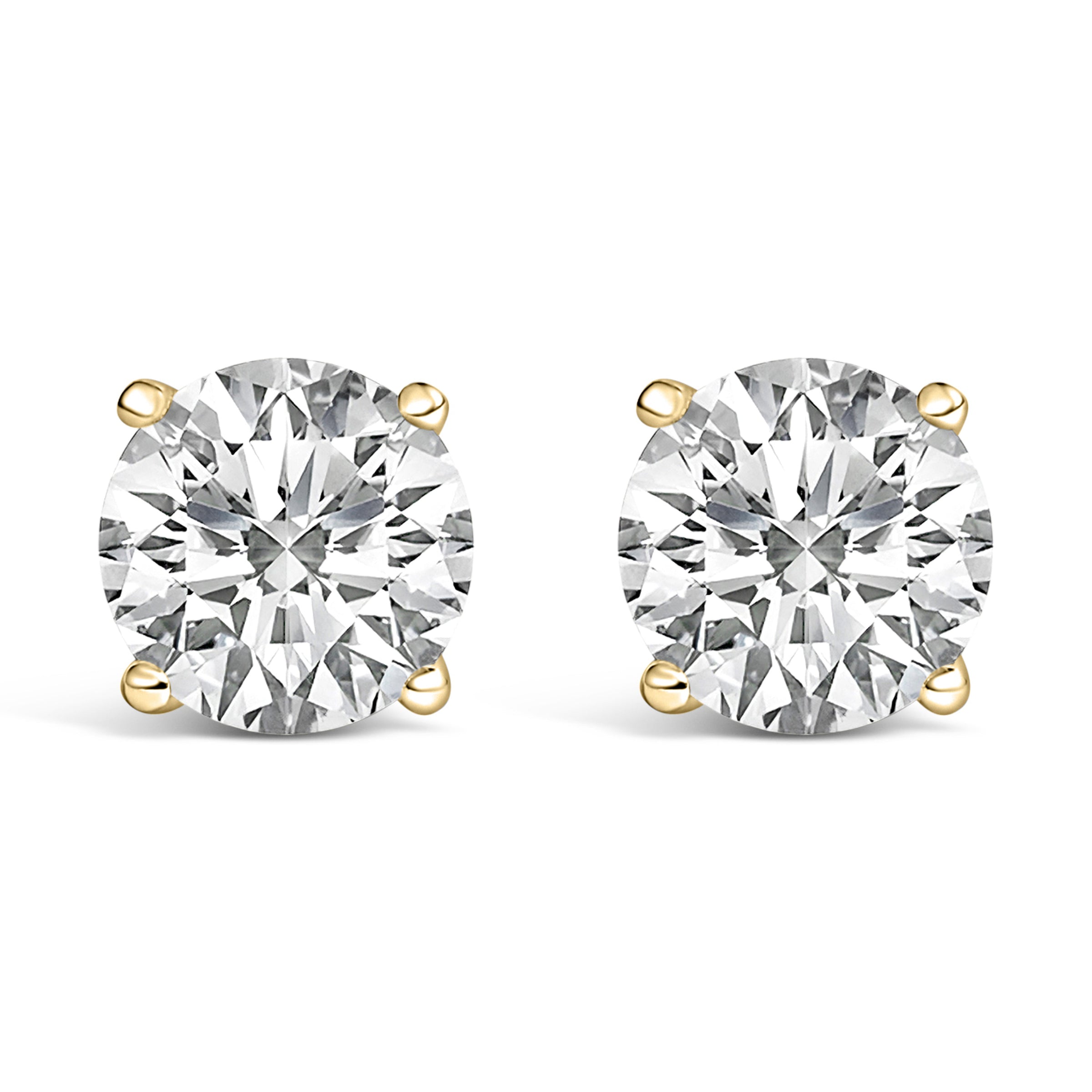 14K White Gold 1.00 Cttw Lab Grown Diamond Solitaire Stud Earrings