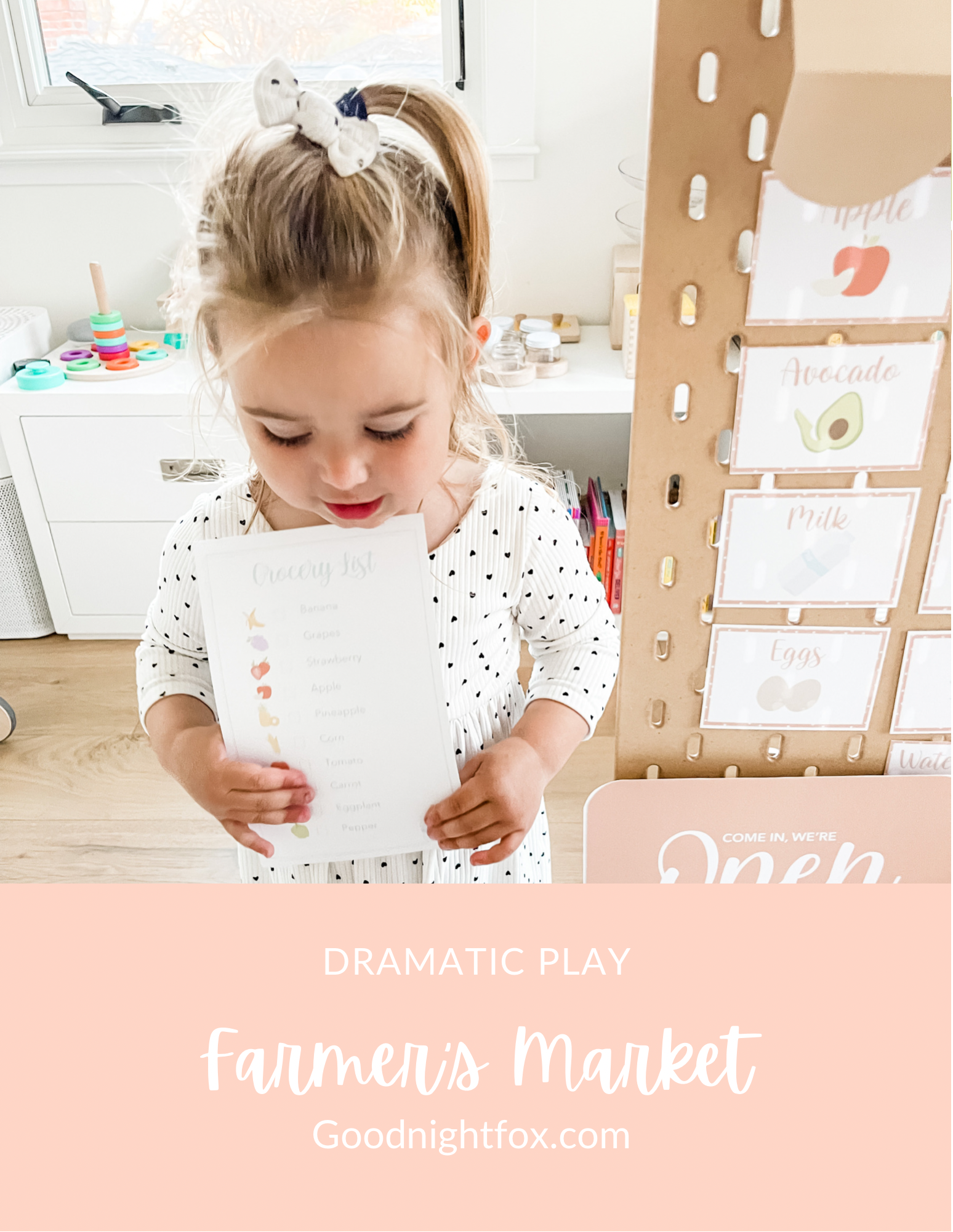 Farmer's Market Printable Dramatic Play
