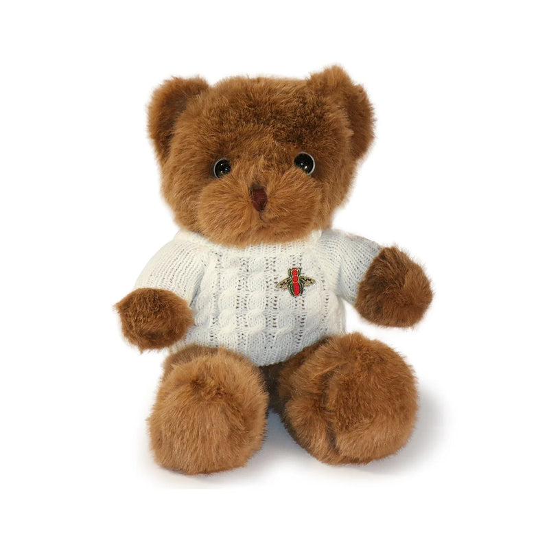 12-inch Fashionable Cozy Sweater Bear with White Sweater - BIG FRENCHIES