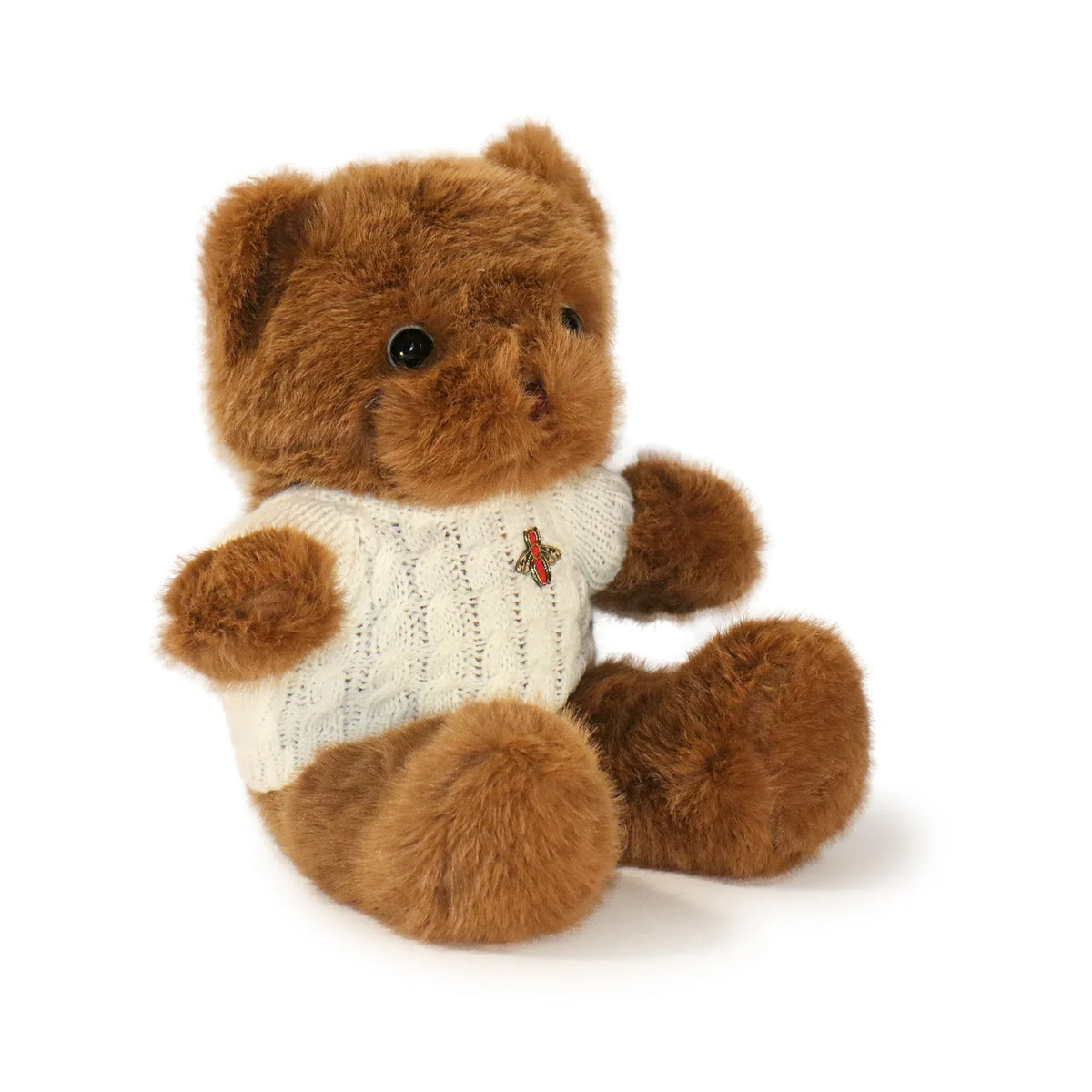 12-inch Fashionable Cozy Sweater Bear with White Sweater - BIG FRENCHIES