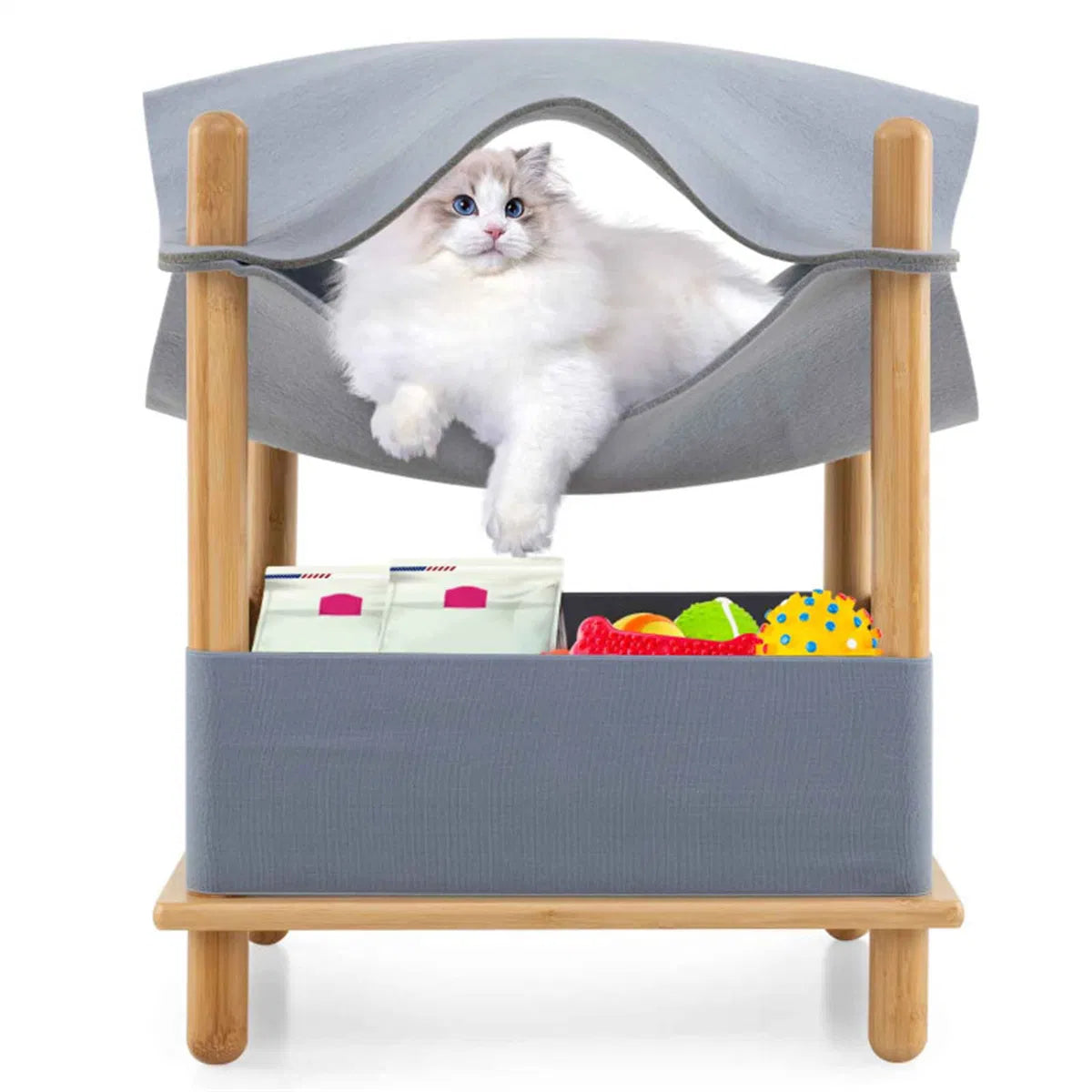 2-Tier Cat Condo with Hammock
