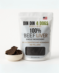 100% Beef Liver Dog Treats, 5 Ounce Bag, Single Ingredient, High Protein