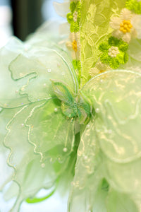 Dog Fairy Tutu Dress with Butterfly & 3D Floral Lace