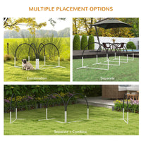 Dog Agility Kit Pet Obstacle Course Training Equipment Outdoor with Weave Poles, Carry Bag, Black