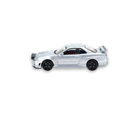 Street Weapon Nissan R34 GT-R Silver Snow Drift 1:64