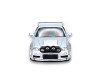Street Weapon Nissan R34 GT-R Silver Snow Drift 1:64