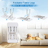 Foldable Pet Grooming Table with Adjustable H-shaped Arms, 330 LBS Capacity for Small-Large Dogs