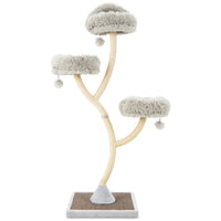 70" Tall Metal Cat Tree Tower with 3 Plush Perches & Sisal Scratching Posts - BIG FRENCHIES