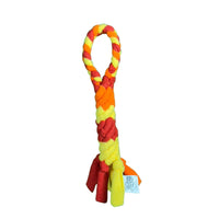 Interactive Tug & Treat-Dispenser Toy for Dogs Teething Relief Orange