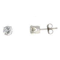 Genuine 1.00ct Diamond Stud Earrings 14KT White Gold
