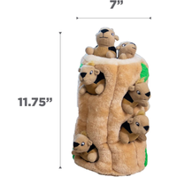 Squirrel Dog Toy Interactive 2in1 Plush Puzzle With 6 Squeaky Removable Squirrels