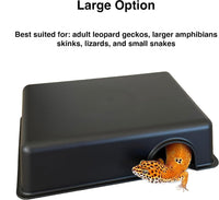 Plastic Reptile Hide Box for Leopard Geckos, Snakes, Lizards - Large - image 2