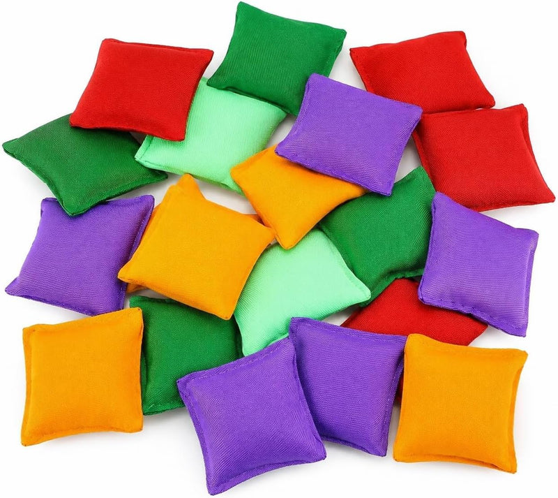 Small Colorful Nylon Bean Bags for Hand Toss Games - 2in-20 Pcs