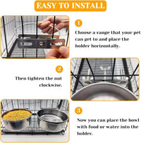 PINVNBY Parrot Feeding Cups Birds Food Dish Stainless Steel Parrot - Three screws / XL - image 3