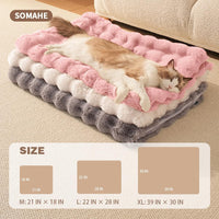 SOMAHE Soft Faux Fur Cat Blanket, Washable - 22"L x 18"W Inches / Soft Pink - image 4