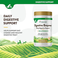 NaturVet – Digestive Enzymes - Plus Probiotics & Prebiotics – Helps Support Diet Change & A Healthy Digestive Tract – for Dogs & Cats – 1 lb Powder