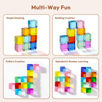 Woodtoe 24 PCS Rainbow Blocks Set - 120PCS Rainbow Blocks - image 4