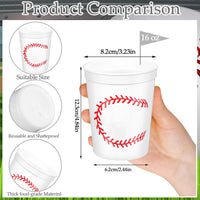 Norme 24 reusable plastic soccer party cups in 4 printed styles - view 10