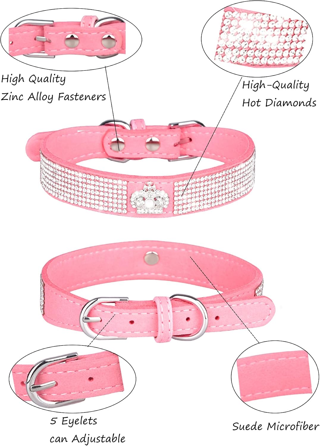 Dog Collar for Small Dogs - L / pink3 - image 3