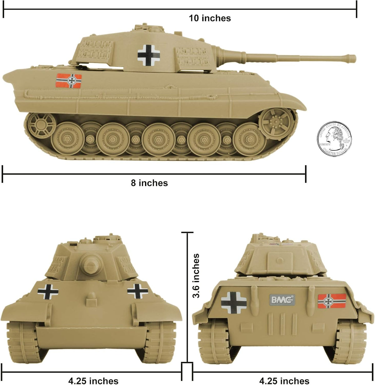 BMC WW2 German King Tiger Tank - image 2