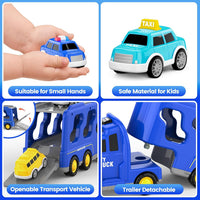 FunMission Toddlers Fire Truck for Kids 3-9 Year Old，5 in 1 Friction - 5 TRANSPORT CARS - image 3