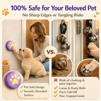Dog Training Bells for Door - 1 Purple-yellow Button - image 4