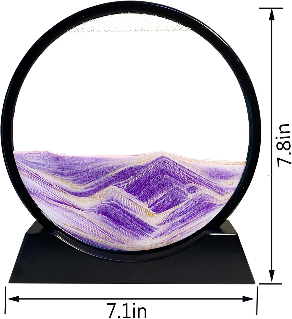 HYUGF Moving Sand Art Picture, 3D Deep Sea Liquid Motion Sand – Fun for Kids & Family - Purple / 7 inches - image 2