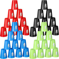 Libima 48 piece sports stacking cups set in blue, green, black and red - view 2