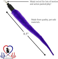 Pet Fit For Life Cat Wand Toy: 5-Piece Worm Teaser & Exerciser - Durable Flirt Pole/Cat Teaser Toy – Interactive Fun for Feline Fitness