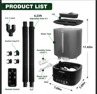 Coospider Reptile Fogger Humidifier - 5L/1.32Gallon-Dual-UP - image 2