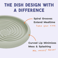 Lick Dish, Silicone Lick Mat + Slow Feeder for Cats & Small Dogs - Sage / Small - image 4