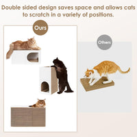 EHEYCIGA Cardboard Cat Scratcher House - 23x13x11.4inch / White - image 4