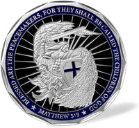 Saint Michael Law Enforcement Challenge Coin God Bless The Police - image 2