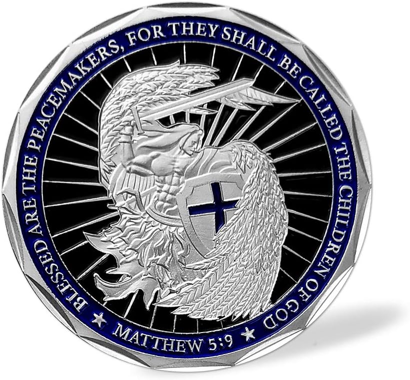 Saint Michael Law Enforcement Challenge Coin God Bless The Police - image 2