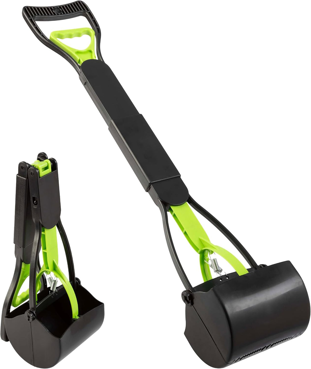 Pooper Scooper - Foldable Cat and Dog Poop Scoop with Ergonomic Handle - Enables One-Handed Use on