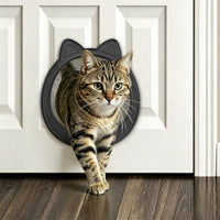 Large Cat Door Interior Door - Black