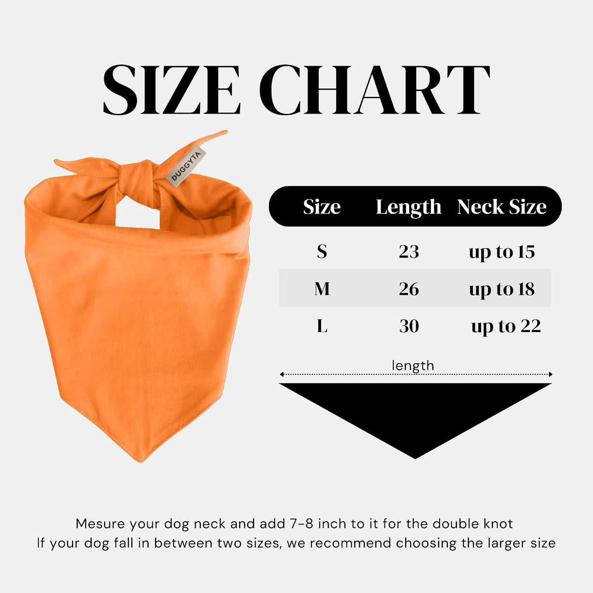 Premium Solid Olive Dog Bandana - Orange / Medium - image 2