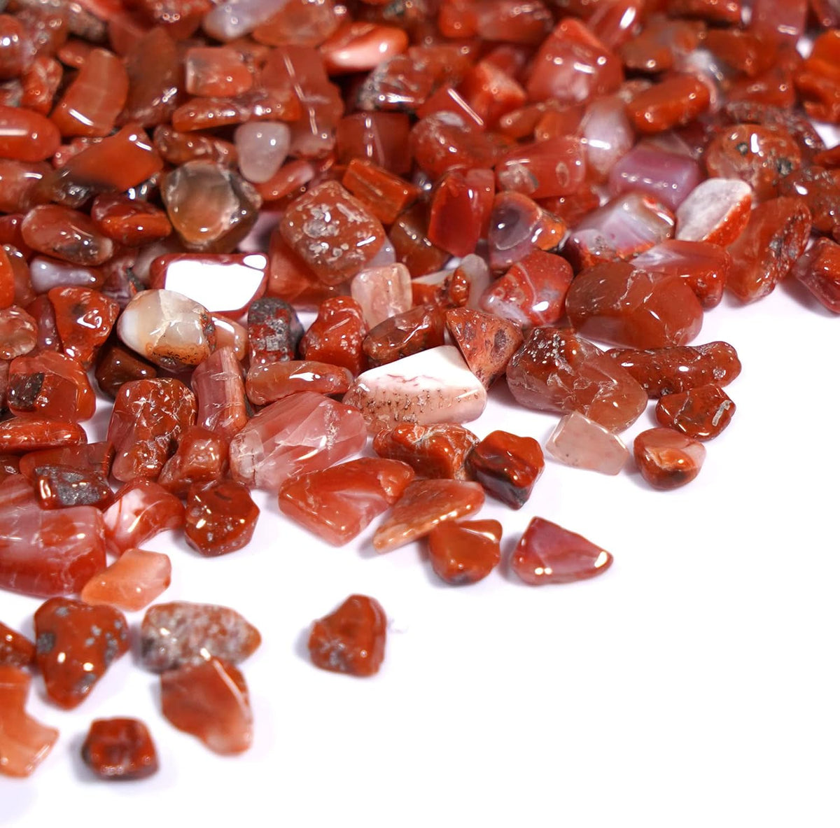 gemshan 2lb Rose Quartz Chips Natural Crushed Crystal Chip Bulk - Carnelian - image 3