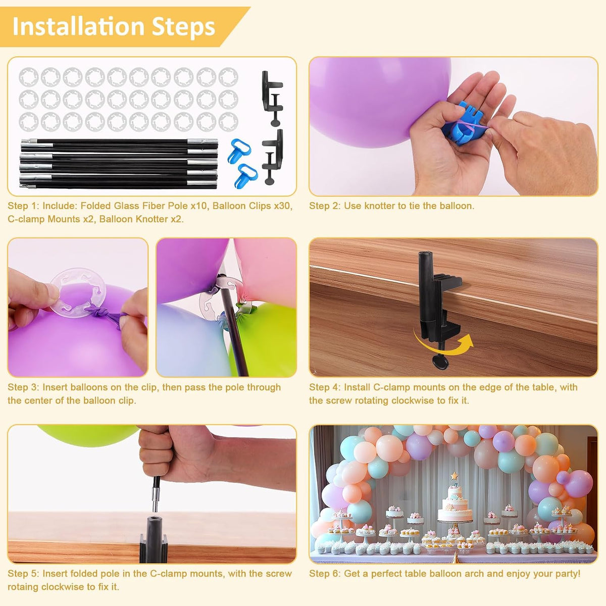 13FT Table Balloon Arch Kit Stand - image 2
