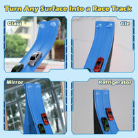 Flex Tracks 15 Ft Starter Set Flexible Race Track for Kids 3+ - Blue - image 4