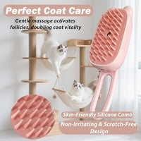 4 in 1 Cat Steam Brush Rechargeable Anti-Static Pet Spray Hair Removal Comb for Shedding and Grooming Multi-functional Pet Massage Brushes for Cats Dogs Small Animals