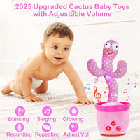 Rechargeable Dancing Talking Cactus Toy - Pink - image 2