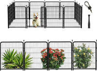 Tall Garden Fence, 36 in(H) 10 Panels Dog Fence Outdoor for Yard, Metal Dog Pen Heavy Duty Pet Puppy Exercise Pen for Rv Camping Garden Yard, Medium/Large Pets Fence Total 22.1 Ft(L)