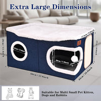 Extra Large Cat Beds for Indoor Cats - Blue / Extra Large - image 2
