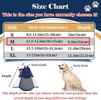 Hard & Heavy Plastic Dog Cone Collar Alternative for Medium Dogs (French Bulldog Dachshund) After Surgery, Adjustable Recovery Cone Anti-Lick, Elizabethan Protective Collar Cone of Shame for Healing