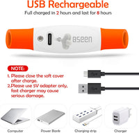 Led Dog Collar, BSEEN USB Rechargeable Flash Light up Dog Collar – Essentials for Dogs - Orange - image 3