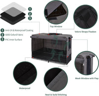 Rachmi 48" 600D Canvas Privacy Dog Crate Cover - 49"L x 31"W x 33"H - image 4