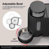 Gravity Automatic Cat Feeder, Water & Food Dispenser Set - Large (0.8 Gallon x 2) / Black - image 4