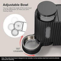 Gardner Pet Automatic Gravity Cat Food Feeder and Water Dispenser Stainless Steel Two-in-One Set Large Capacity Dispenser for Pets Dogs, Puppies, Kittens