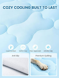 Mora Pets Dog Cooling Mat Instant Pet Cooling Pad Bed for Large Dogs - Light Blue / 40-Inch (Large) - image 4
